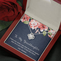 Load image into Gallery viewer, To My Granddaughter Gifts, I will stay there forever, Love Knot Necklace For Women, Present From Grandma
