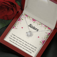 Load image into Gallery viewer, To My Sister Gifts, Someone Who Loves You From The Heart, Love Knot Necklace For Women, Birthday Present Idea From Sister Brother
