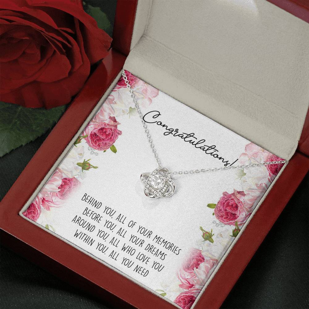 Graduation Gifts, Within You, Love Knot Necklace For Women, College Preschool High School Graduation Present