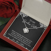 Load image into Gallery viewer, To My Badass Sister Gifts, Always Remember, Love Knot Necklace For Women, Birthday Present Idea From Sister

