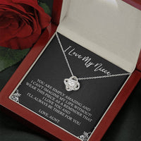 Load image into Gallery viewer, To My Niece  Gifts, You Are Simply Amazing, Love Knot Necklace For Women, Birthday Present Idea From Aunt
