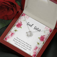 Load image into Gallery viewer, To My Best Friend Gifts, You Mean The World To Me, Love Knot Necklace For Women, Birthday Present Idea From Bestie
