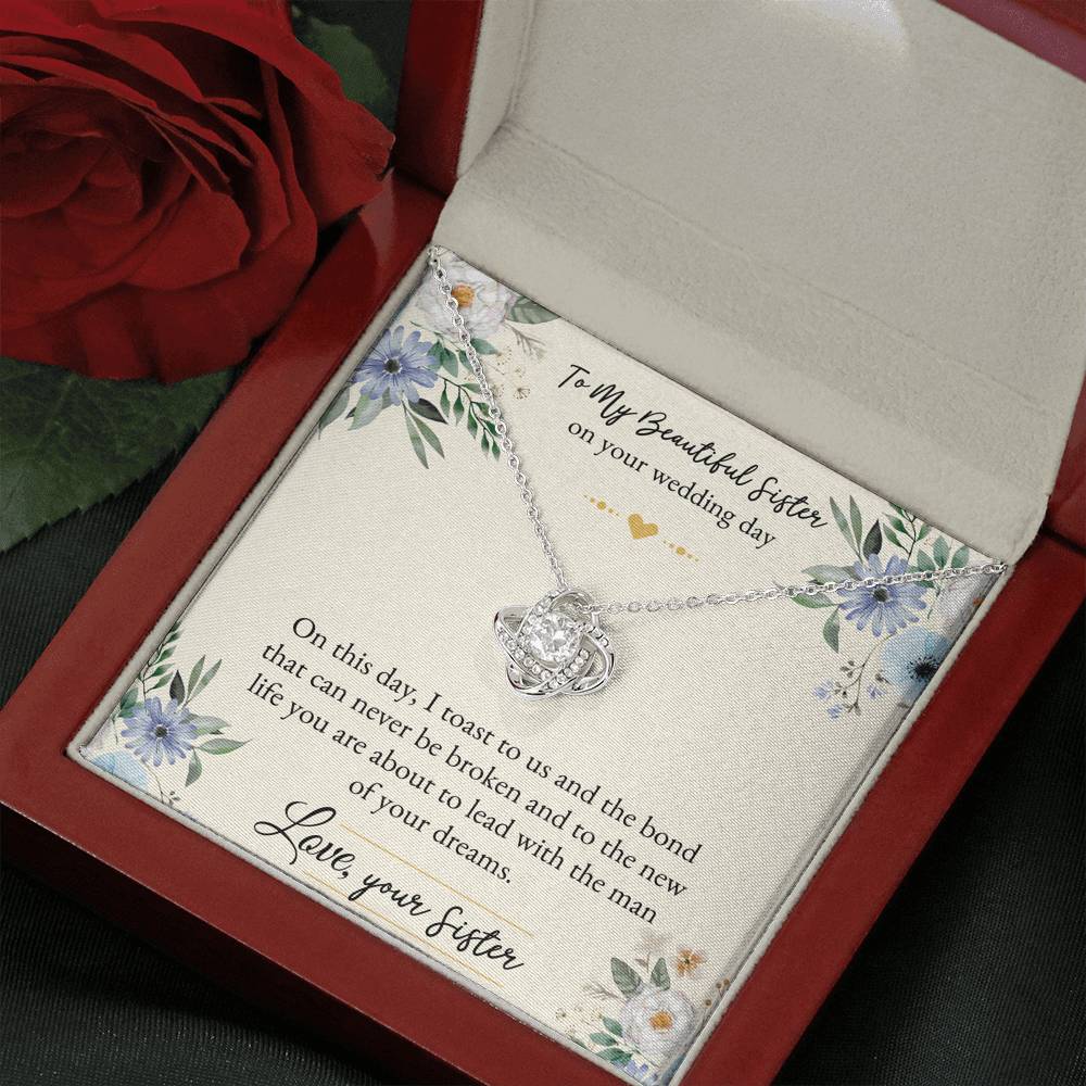 Bride Gifts, On This Day, Love Knot Necklace For Women, Wedding Day Thank You Ideas From Sister