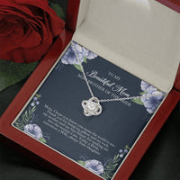 Load image into Gallery viewer, To My Mom of the Bride Gifts, You Mean The World To Me, Love Knot Necklace For Women, Wedding Day Thank You Ideas From Bride
