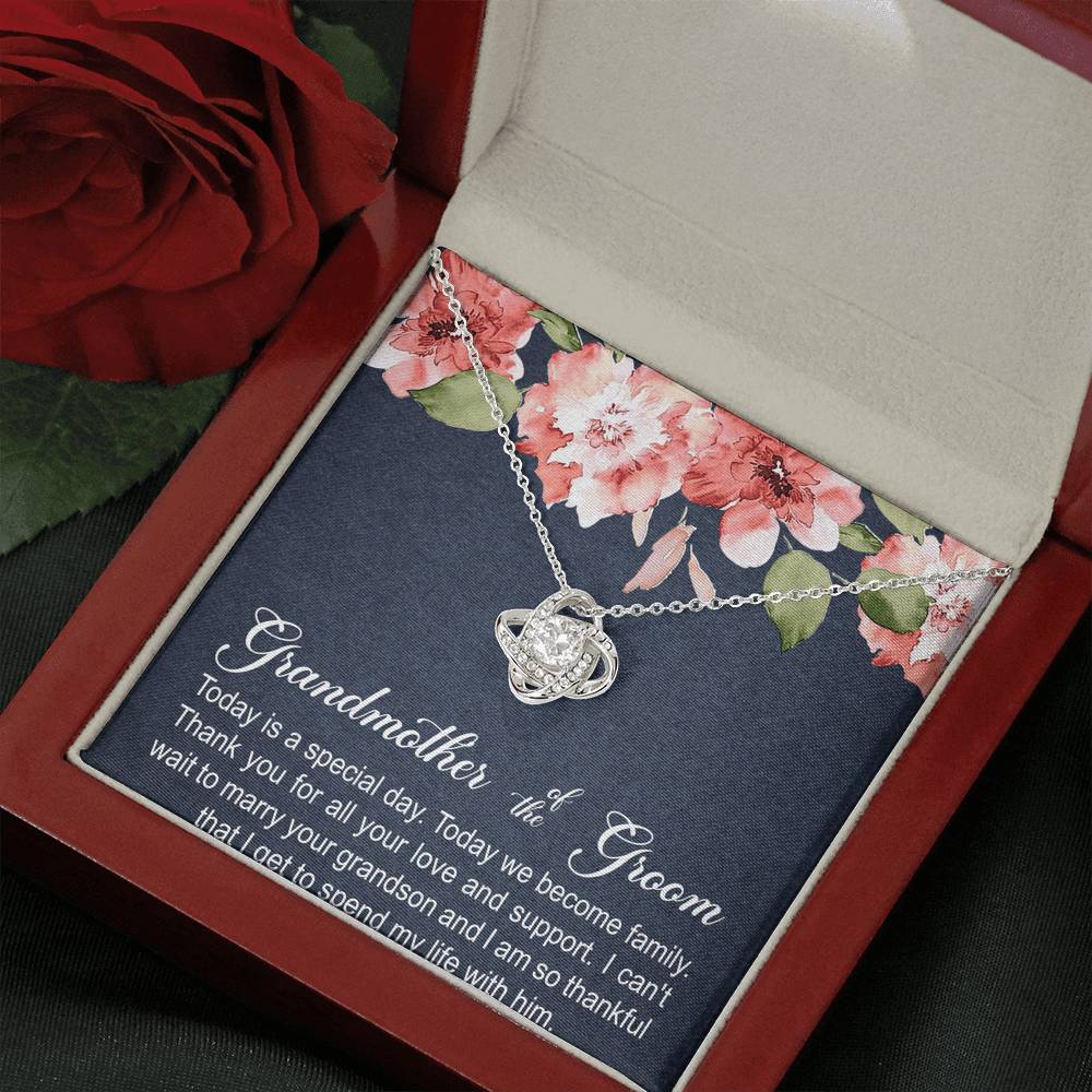 Grandmother of the Groom Gifts, Today Is A Special Day, Love Knot Necklace For Women, Wedding Day Thank You Ideas From Bride