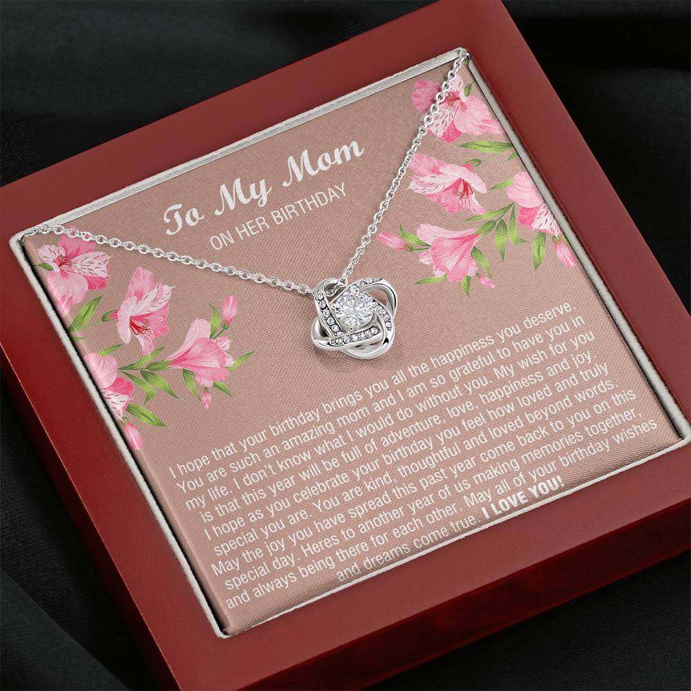 To My Mom Gifts, You Are Amazing, Love Knot Necklace For Women, Birthday Present From Son Daughter