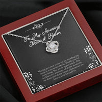 Load image into Gallery viewer, To My Maid Of Honor Gifts, Having You Next To Me, Love Knot Necklace For Women, Wedding Day Thank You Ideas From Bride
