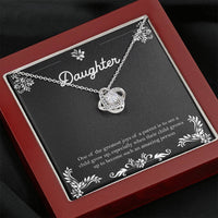 Load image into Gallery viewer, To My Daughter Gifts, One Of The Greatest Joys of a Parent, Love Knot Necklace For Women, Birthday Present Ideas From Mom Dad
