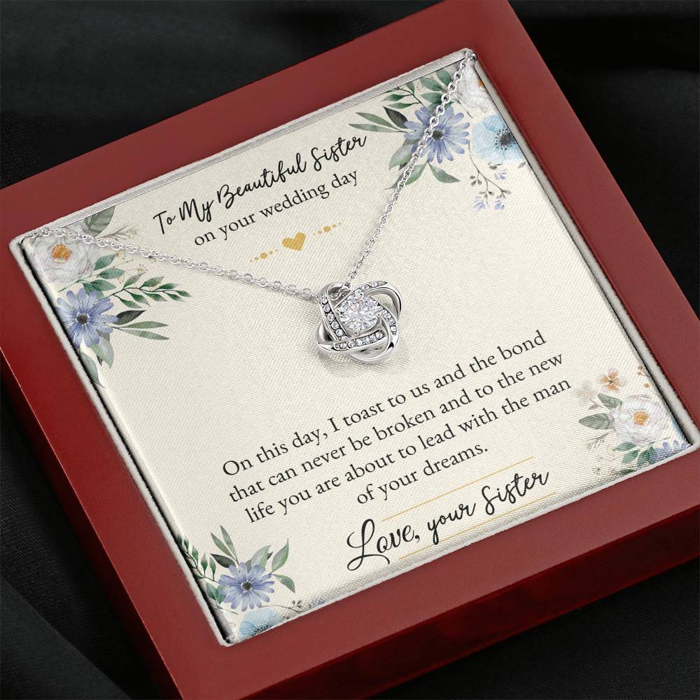 Bride Gifts, On This Day, Love Knot Necklace For Women, Wedding Day Thank You Ideas From Sister