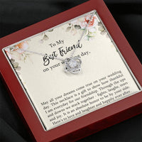 Load image into Gallery viewer, Bride Gifts, May All Your Dreams Come True, Love Knot Necklace For Women, Wedding Day Thank You Ideas From Best Friend
