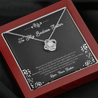 Load image into Gallery viewer, To My Badass Sister Gifts, I Will Always Be Here , Love Knot Necklace For Women, Birthday Present Idea From Sister
