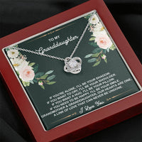 Load image into Gallery viewer, To My Granddaughter Gifts, If You&#39;re Alone I&#39;ll Be Your Shadow, Love Knot Necklace For Women, Birthday Present Idea From Grandma
