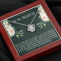Load image into Gallery viewer, To My Daughter Gifts, How Can I Express What I Feel In My Heart, Love Knot Necklace For Women, Birthday Present Ideas From Mom Dad
