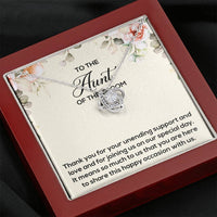 Load image into Gallery viewer, Aunt of the Groom Gifts, Thank You for Your Support, Love Knot Necklace For Women, Wedding Day Thank You Ideas From Groom
