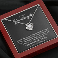 Load image into Gallery viewer, To My Granddaughter Gifts From Grandma Grandpa, Someday When The Pages Of My Life End, Love Knot Necklace For Women, Birthday Present Idea From Grandmother Grandfather
