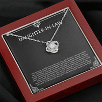 Load image into Gallery viewer, To My Daughter-in-law Gifts, I&#39;m Lucky To Have You, Love Knot Necklace For Women, Birthday Present Idea From Mother-in-law
