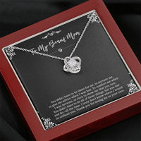 Load image into Gallery viewer, To My Bonus Mom Gifts, Thank You For Loving Me, Love Knot Necklace For Women, Birthday Mothers Day Present From Bonus Daughter
