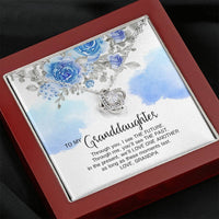 Load image into Gallery viewer, To My Granddaughter Gifts, Through you, I see the Future, Love Knot Necklace For Women, Present From Grandpa
