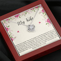 Load image into Gallery viewer, To My Best Friend Gifts, My Tribe , Love Knot Necklace For Women, Birthday Present Idea From Bestie
