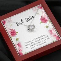 Load image into Gallery viewer, To My Best Friend Gifts, You Mean The World To Me, Love Knot Necklace For Women, Birthday Present Idea From Bestie
