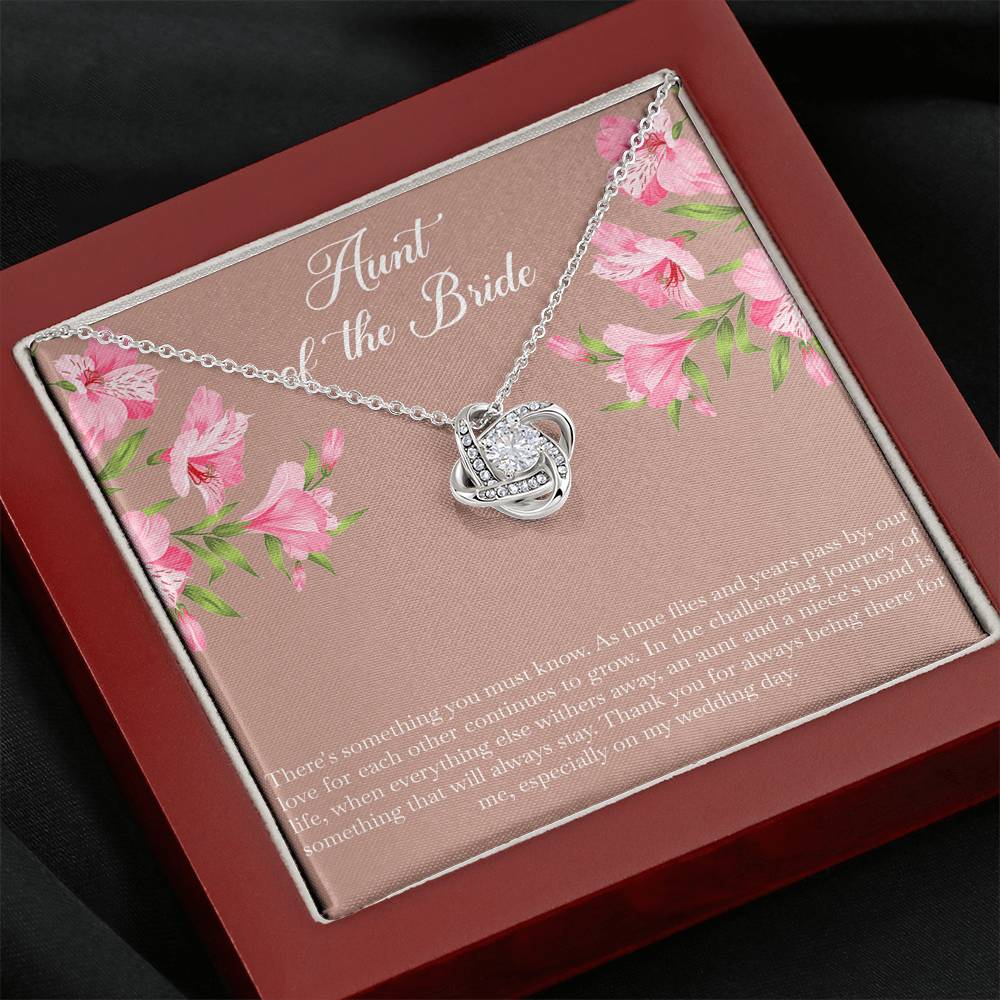 Aunt of the Bride Gifts, Our Love For Each Other Grows, Love Knot Necklace For Women, Wedding Day Thank You Ideas From Bride