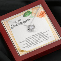 Load image into Gallery viewer, To My Granddaughter Gifts, You Are One Of My Greatest Joys, Love Knot Necklace For Women, Birthday Present Idea From Grandma Grandpa
