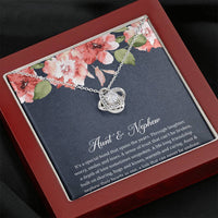 Load image into Gallery viewer, To My Aunt Gifts, Aunt and Nephew Bond, Love Knot Necklace For Women, Aunt Birthday Present From Nephew
