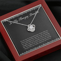Load image into Gallery viewer, To My Daughter Gifts, You Are One Of My Greatest Joys, Love Knot Necklace For Women, Birthday Present Ideas From Mom Dad

