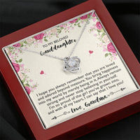Load image into Gallery viewer, To My Granddaughter Gifts, I Hope You Always Remember That Love Knot Necklace For Women, Present From Grandma
