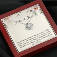 Load image into Gallery viewer, Mom of the Groom Gifts, I Can&#39;t Wait To Marry Your Son, Love Knot Necklace For Women, Wedding Day Thank You Ideas From Bride
