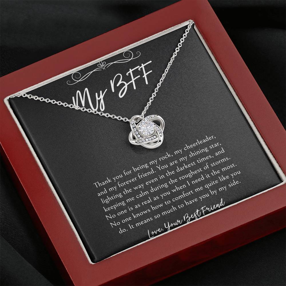 To My Friend Gifts, It Means So Much To Have You By My Side, Love Knot Necklace For Women, Birthday Present Idea From Bestie
