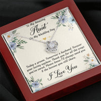 Load image into Gallery viewer, Aunt of the Groom Gifts, Forever Your Nephew, Love Knot Necklace For Women, Wedding Day Thank You Ideas From Groom
