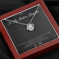 Load image into Gallery viewer, To My Badass Daughter Gifts, I Am The Storm, Love Knot Necklace For Women, Birthday Present Idea From Mom
