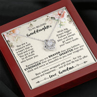 Load image into Gallery viewer, To My Granddaughter Gifts, You Are a Treasure with a Heart, Love Knot Necklace For Women, Present From Grandma
