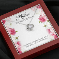 Load image into Gallery viewer, Mom of the Groom Gifts, Thank You For Raising Your Son, Love Knot Necklace For Women, Wedding Day Thank You Ideas From Bride
