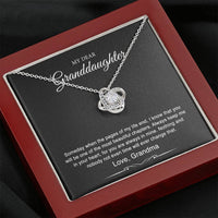 Load image into Gallery viewer, To My Granddaughter Gifts From Grandma, Someday When The Pages Of My Life End, Love Knot Necklace For Women, Birthday Present Idea From Grandmother
