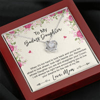 Load image into Gallery viewer, To My Badass Daughter Gifts, When It&#39;s Too Hard To Look Back, Love Knot Necklace For Women, Birthday Present Idea From Mom
