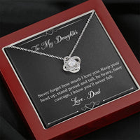 Load image into Gallery viewer, To My Daughter  Gifts, I Love You, Love Knot Necklace For Women, Birthday Present Idea From Dad
