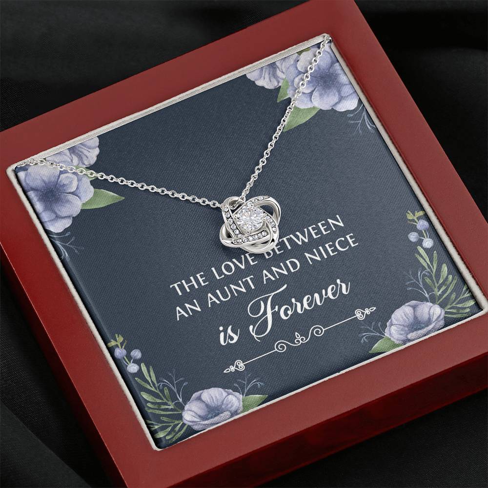 To My Niece  Gifts, The Love Between an Aunt and Niece, Love Knot Necklace For Women, Birthday Present Idea From Aunt
