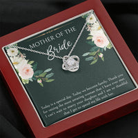 Load image into Gallery viewer, Mom of the Bride Gifts, Today We Become Family, Love Knot Necklace For Women, Wedding Day Thank You Ideas From Groom
