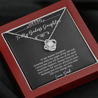 Load image into Gallery viewer, To My Badass Daughter Gifts, Someday When The Pages of My Life End, Love Knot Necklace For Women, Birthday Present Idea From Dad
