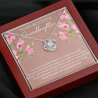 Load image into Gallery viewer, To My Granddaughter Gifts, I’ve Loved You Since Before, Love Knot Necklace For Women, Birthday Present Idea From Grandma Grandpa
