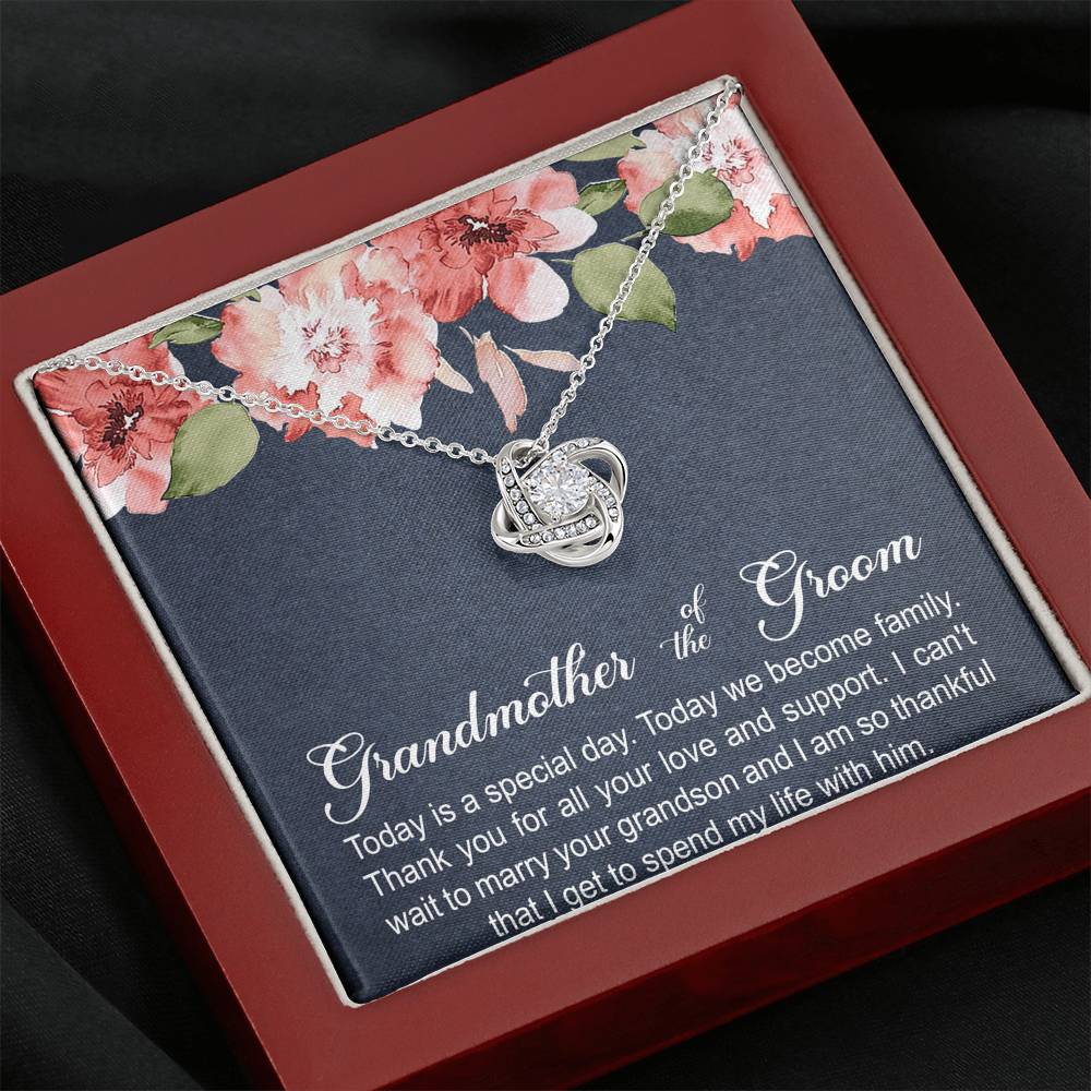 Grandmother of the Groom Gifts, Today Is A Special Day, Love Knot Necklace For Women, Wedding Day Thank You Ideas From Bride