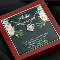 Load image into Gallery viewer, To My Mom of the Bride Gifts, I&#39;ll Soon Walk Down The Aisle, Love Knot Necklace For Women, Wedding Day Thank You Ideas From Groom
