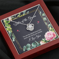 Load image into Gallery viewer, Sister of the Groom Gifts, You Are The Special Bonus, Love Knot Necklace For Women, Wedding Day Thank You Ideas From Bride
