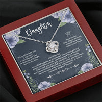 Load image into Gallery viewer, Daughter Necklace From Mom and Dad, When I First Held You, Sentimental Love Knot Jewelry For Women, Meaningful Birthday Necklace for Daughter
