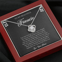 Load image into Gallery viewer, To My Fiancée, I&#39;ll Love You Forever, Love Knot Necklace For Women, Anniversary Birthday Valentines Day Gifts From Fiancé
