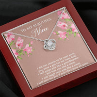 Load image into Gallery viewer, To My Niece  Gifts, You Were A Gift For Me From God, Love Knot Necklace For Women, Birthday Present Idea From Aunt
