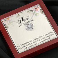 Load image into Gallery viewer, Aunt of the Bride Gifts, You Have Ears That Always Listen, Love Knot Necklace For Women, Wedding Day Thank You Ideas From Bride
