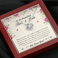 Load image into Gallery viewer, Aunt of the Bride Gifts, Thank You For Your Support, Love Knot Necklace For Women, Wedding Day Thank You Ideas From Bride
